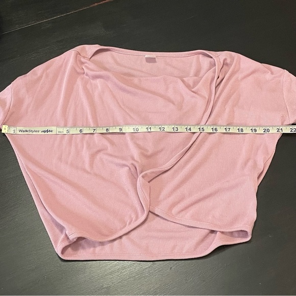 Old Navy Active Pull Over Wrap Front Balletcore Long Sleeve Knit Top Size S - Picture 8 of 9